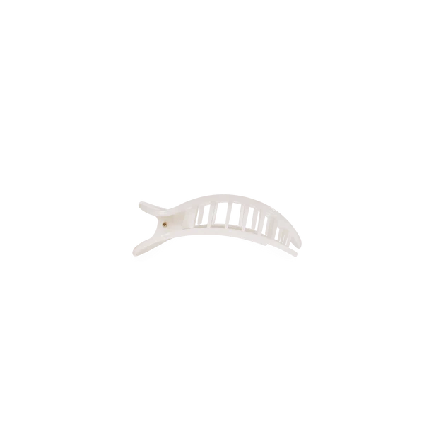 Teleties Hair Clip - Flat Round Tiny Coconut White