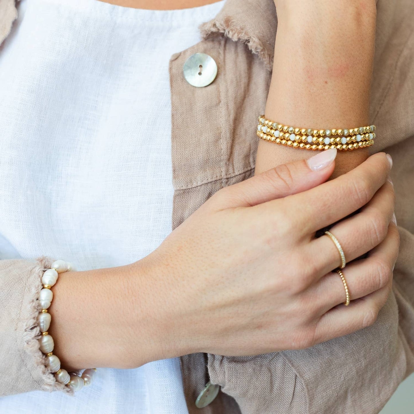 Bracelet | Gold Cubic Zirconia Cuff Bracelet