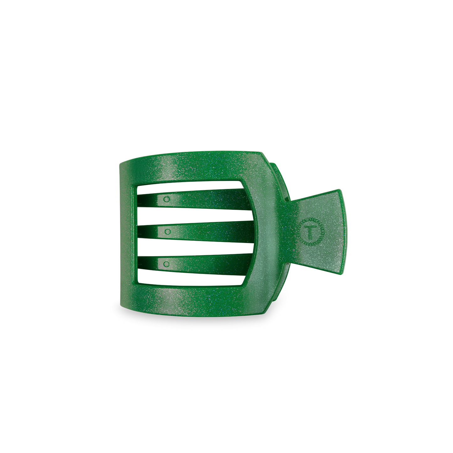 Square Flat Hair Clip | Small | Shamrock Shimmer