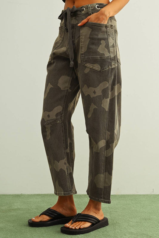 Pants - Washed Camo Drawstring