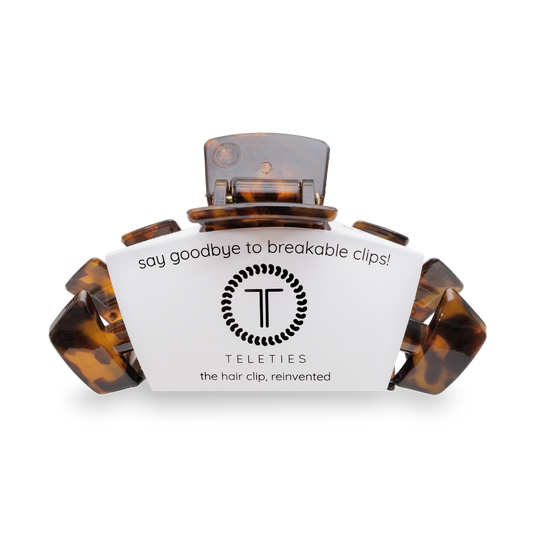Teleties Large Classic Hair Clip - Tortoise