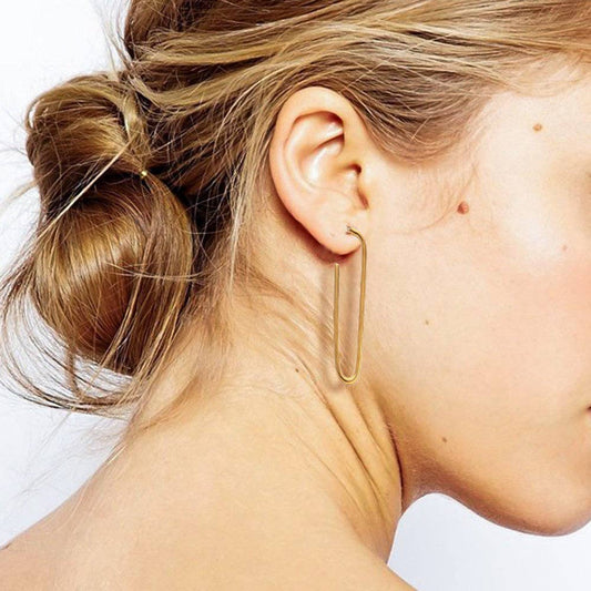 18K Abstract Gold-Plated Earrings