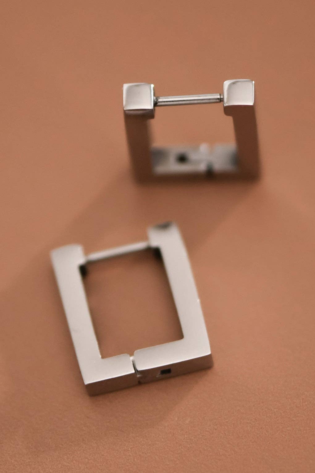 Earrings - Silver Square Hoop