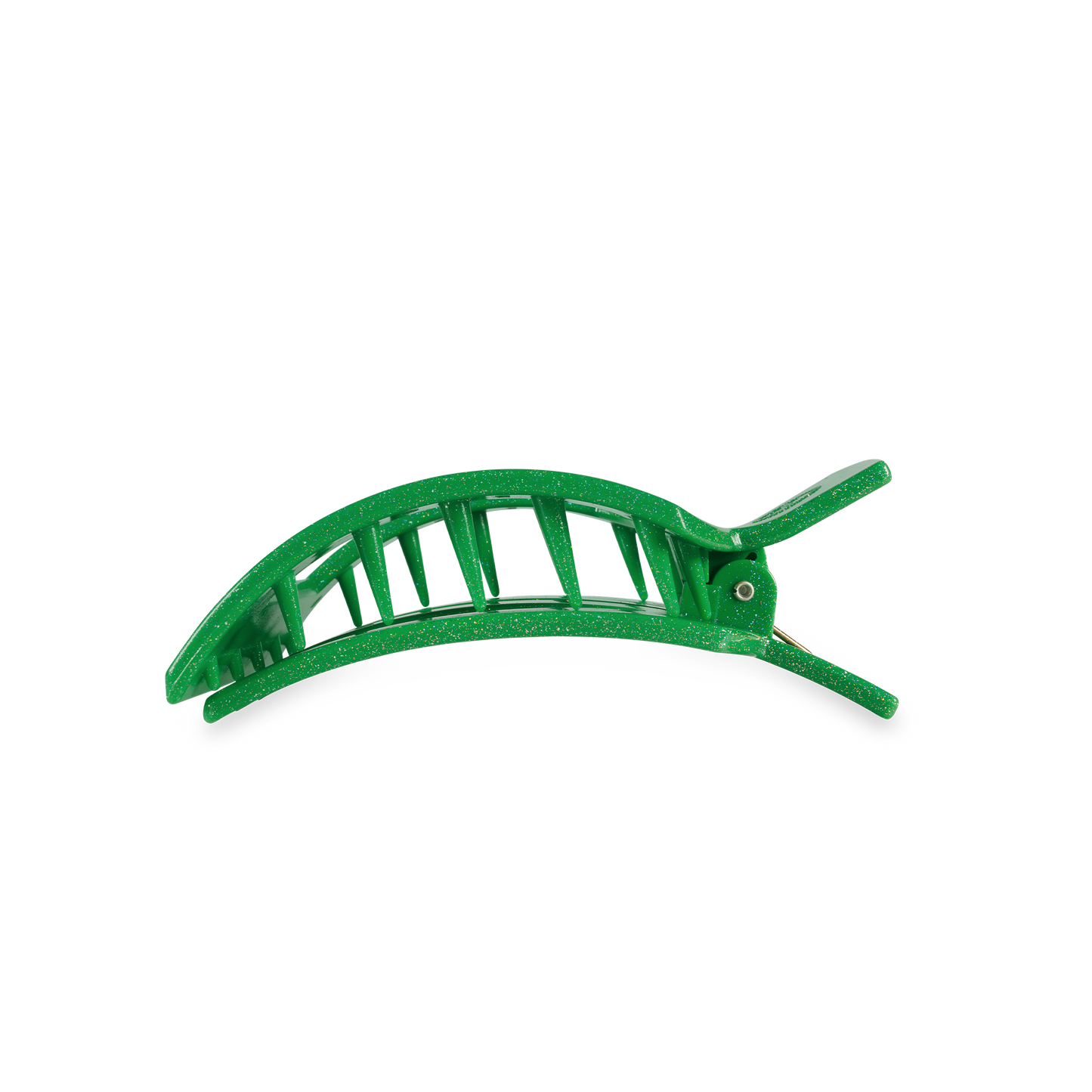 Square Flat Hair Clip | Medium | Shamrock Shimmer