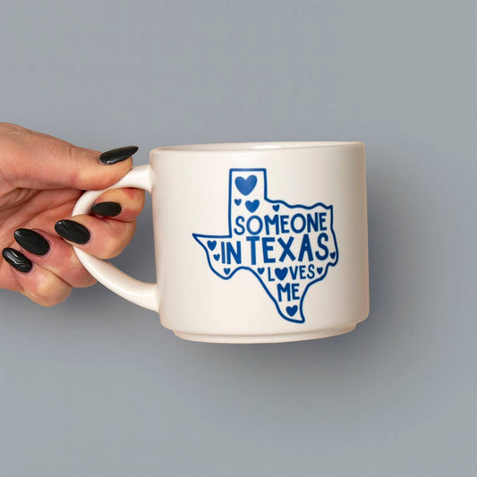 Homewares | Mug White with Blue Someone In Texas Loves Me