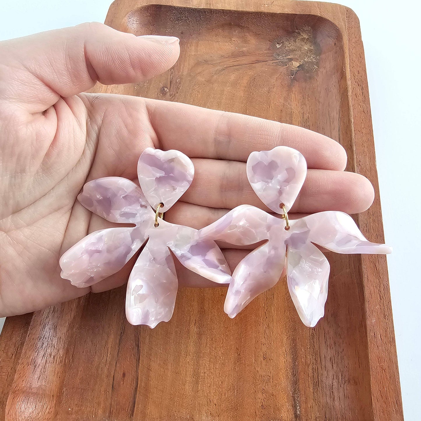 Jewelry | Earrings Acrylic Floral Hypoallergenic Post