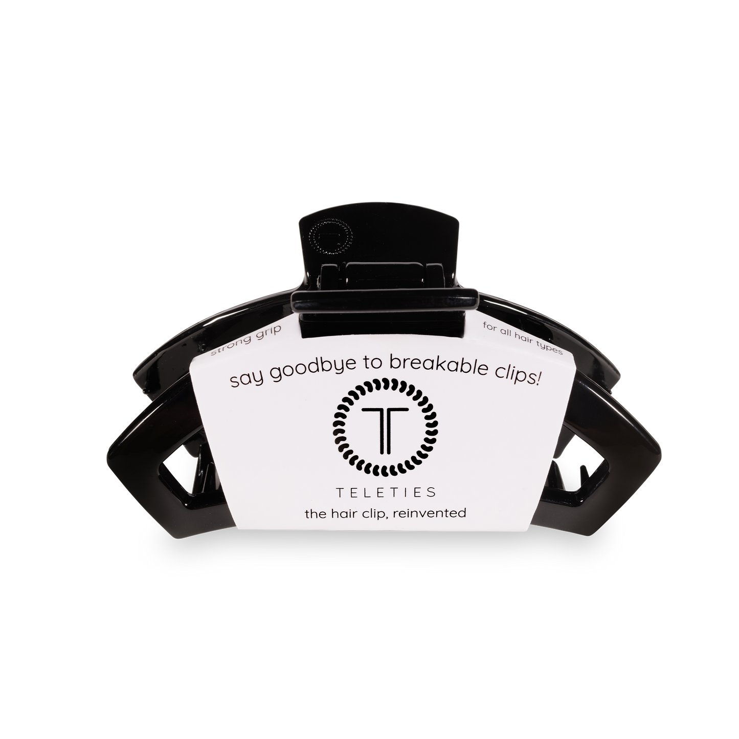 Teleties | Open Medium Jet Black Hair Clip