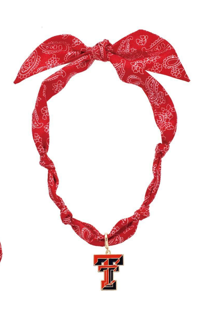 Necklace - Texas Tech Red Raiders Logo Bandana Scarf