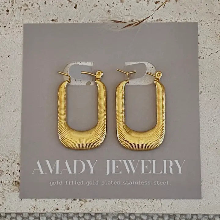 Earrings - Long Hoop Stainless Steel