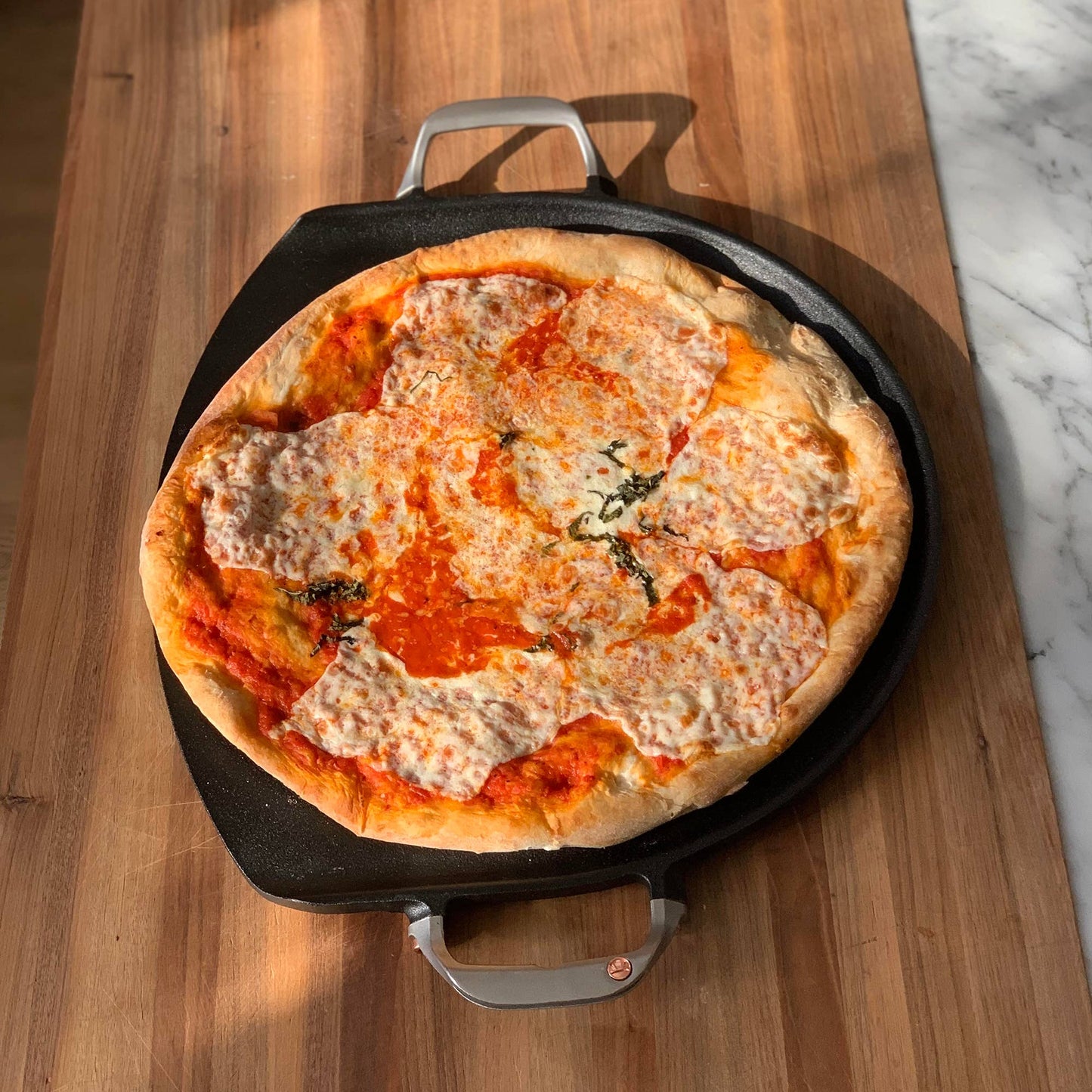 Home and Garden | Outset Cast Iron Pizza Iron, Preseasoned, 20. 5" x 15"