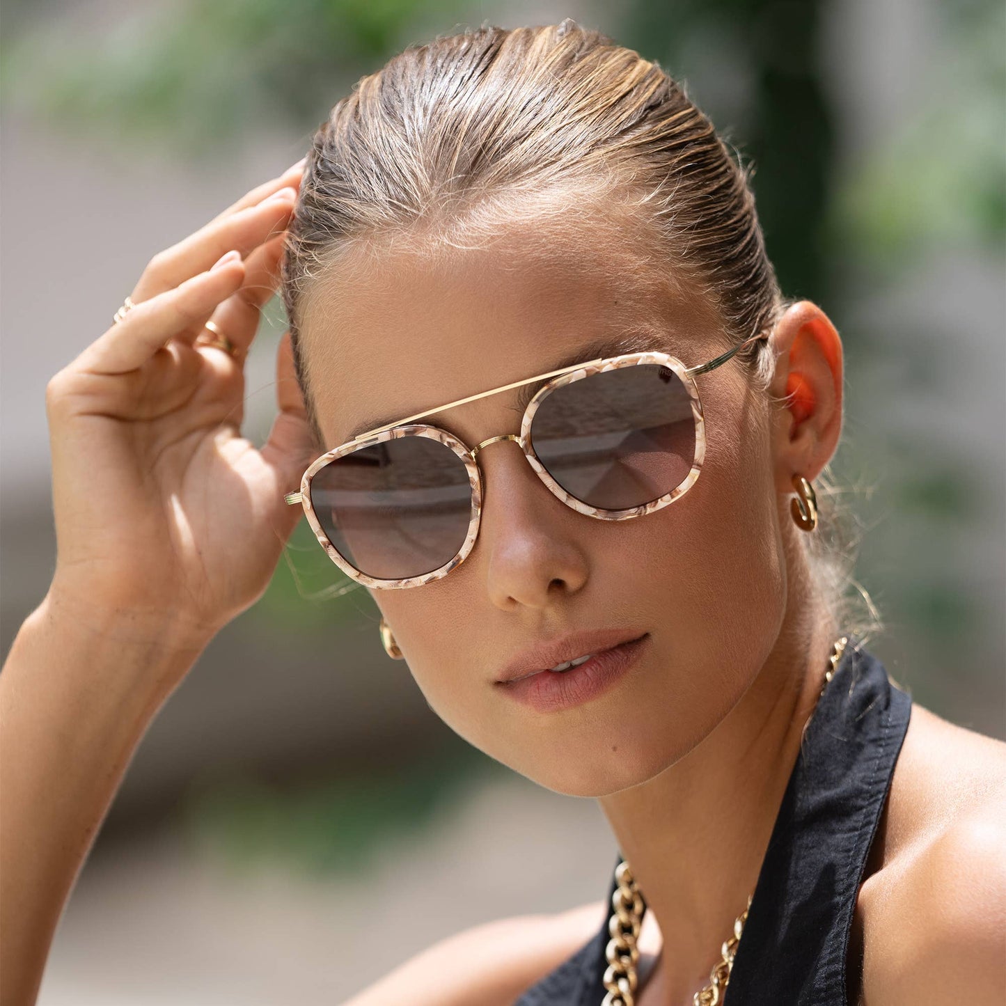 Accessories | Sunglasses Weston Acetate Round Unisex Pink Pearl / Brown