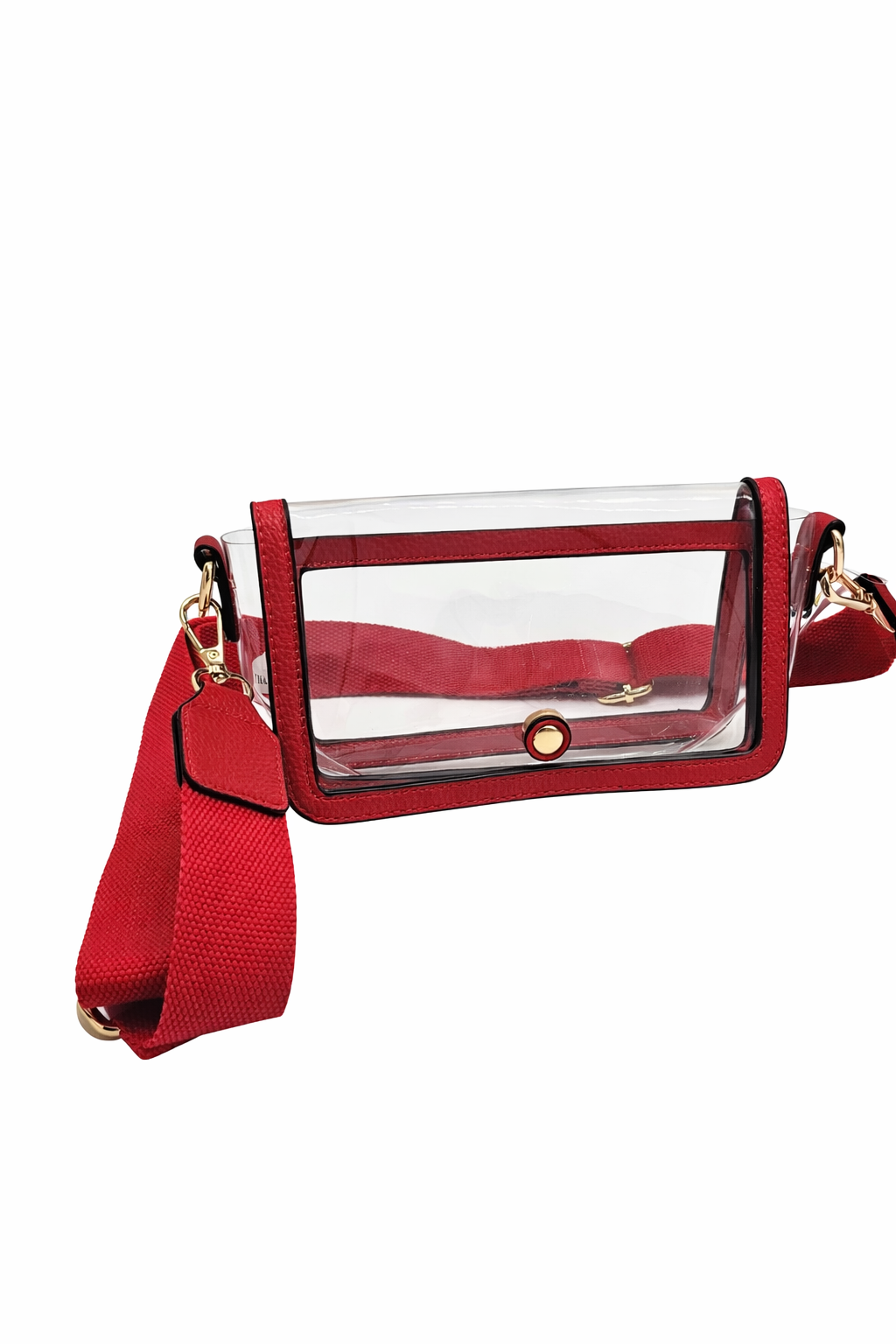 Clear & Red Crossbody Purse