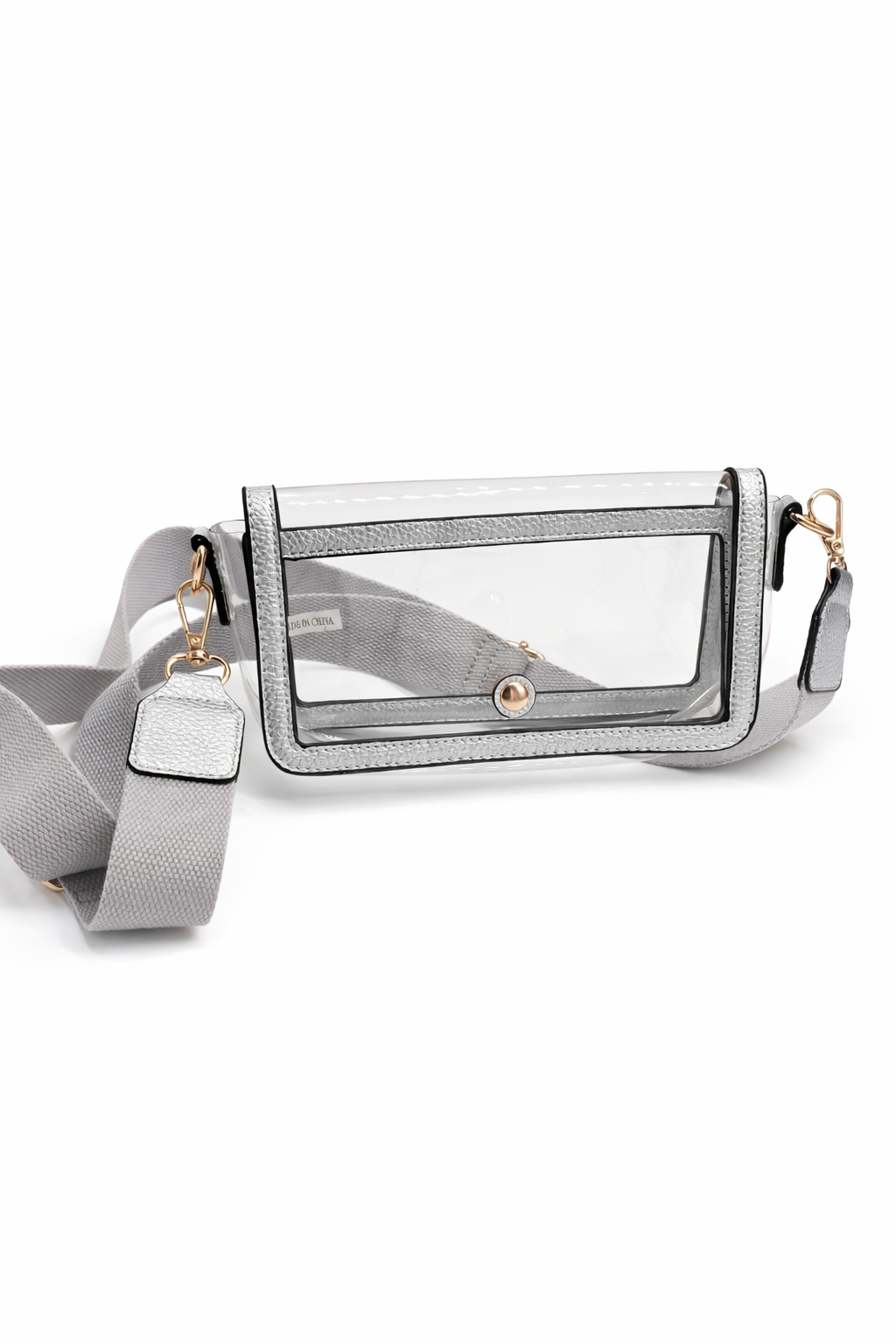 Clear & Silver Crossbody Purse