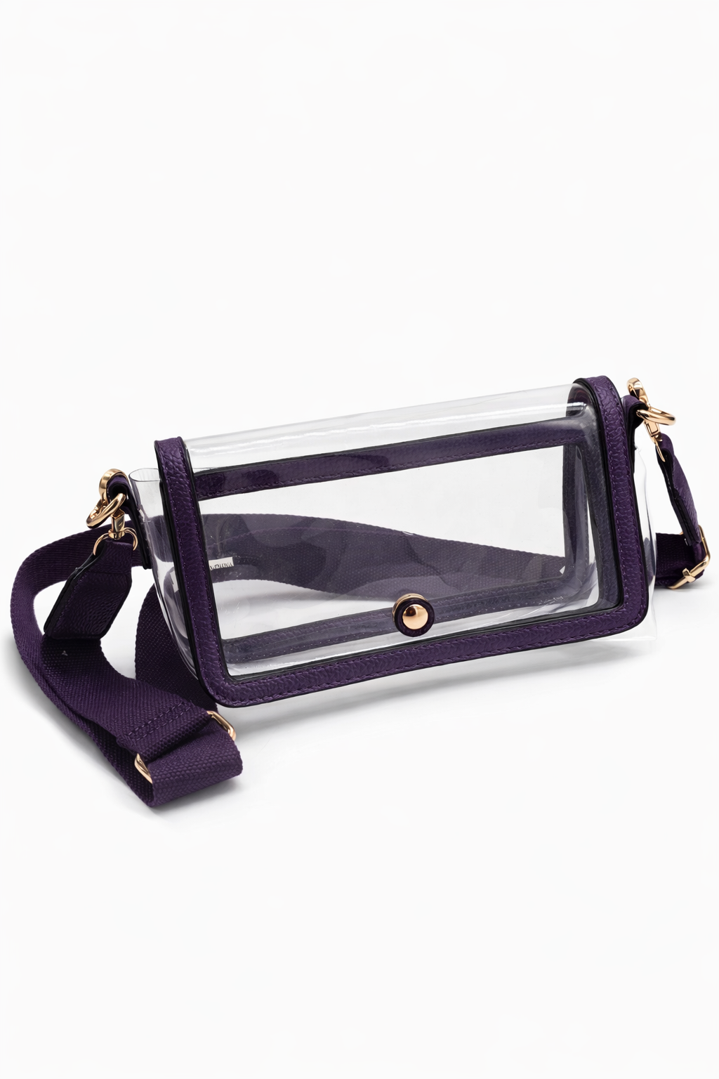 Clear & Purple Crossbody Purse