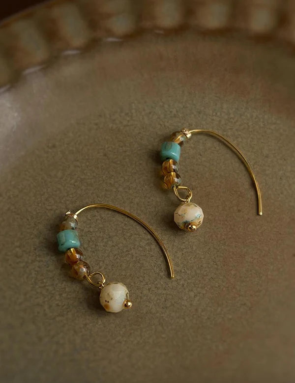 Vintage Handmade Glass Bead Earrings