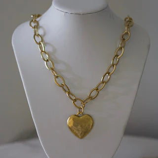 Jewelry | Necklace Hammered Heart Chain