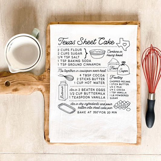 Kitchen Towel | Texas Sheet Cake Recipe
