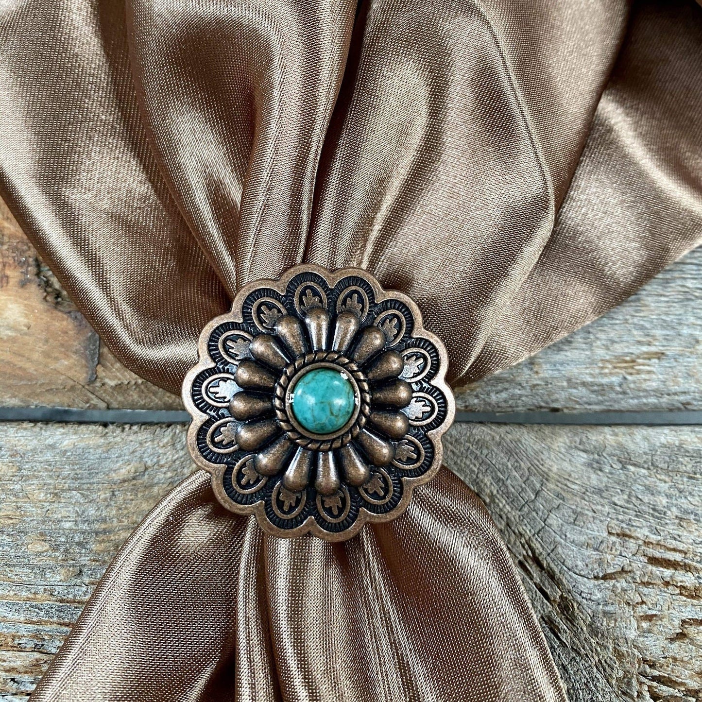 Scarf Slide - Howlite Stone Concho
