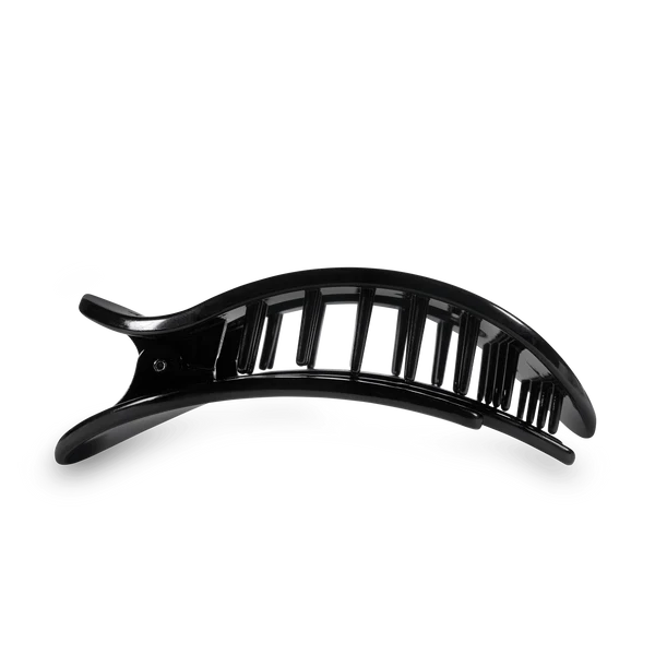 Teleties Hair Clip - Large Flat Round Jet Black