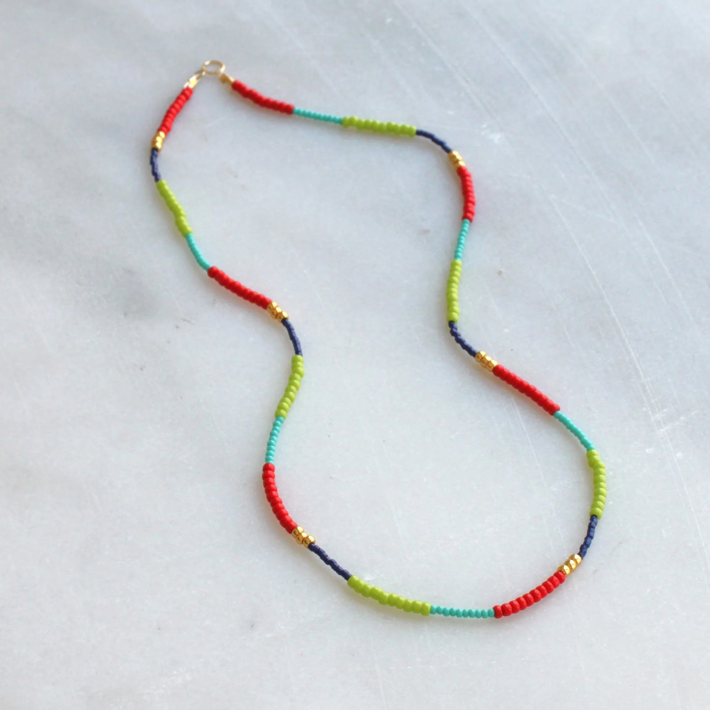 Lettie Seed Beaded Necklace Multicolor 16in