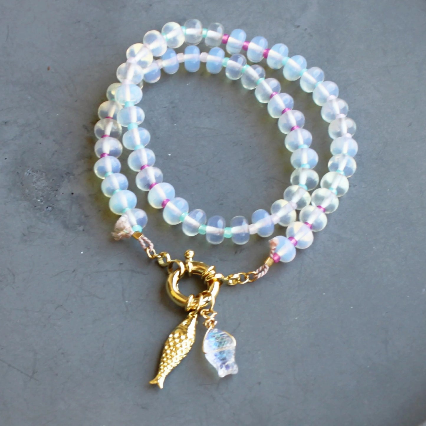 Mirage Stone Candy Fish Necklace