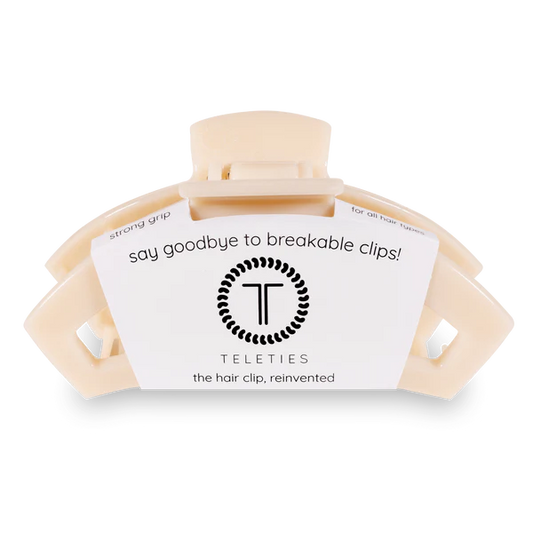 Teleties Hair Clip - Open Large Almond Beige