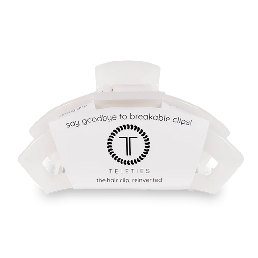 Teleties Hair Clip - Open Large Coconut White