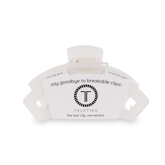 Teleties Hair Clip - Medium Open Coconut White
