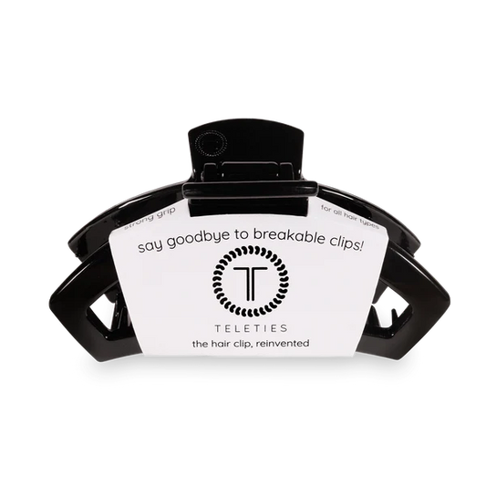 Teleties Hair Clip - Open Small Jet Black