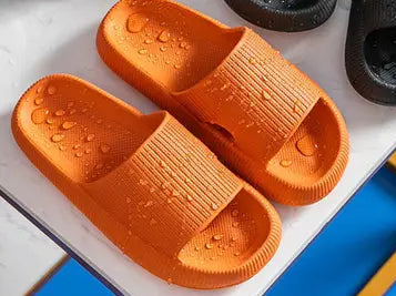 Slides - Solid Soft Sole Slippers Orange