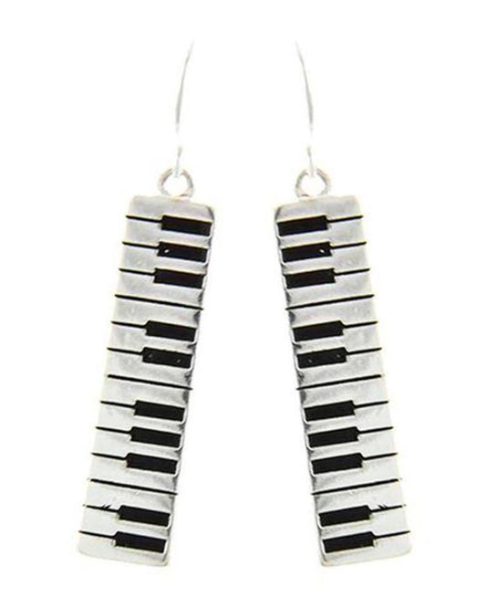 Jewelry | Earrings Music Metal Piano Keyboard
