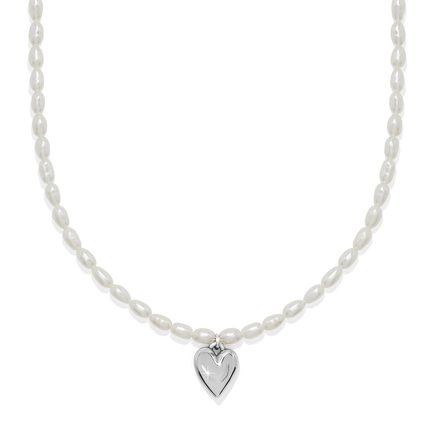 Cascade Embrace Pearl Heart Necklace