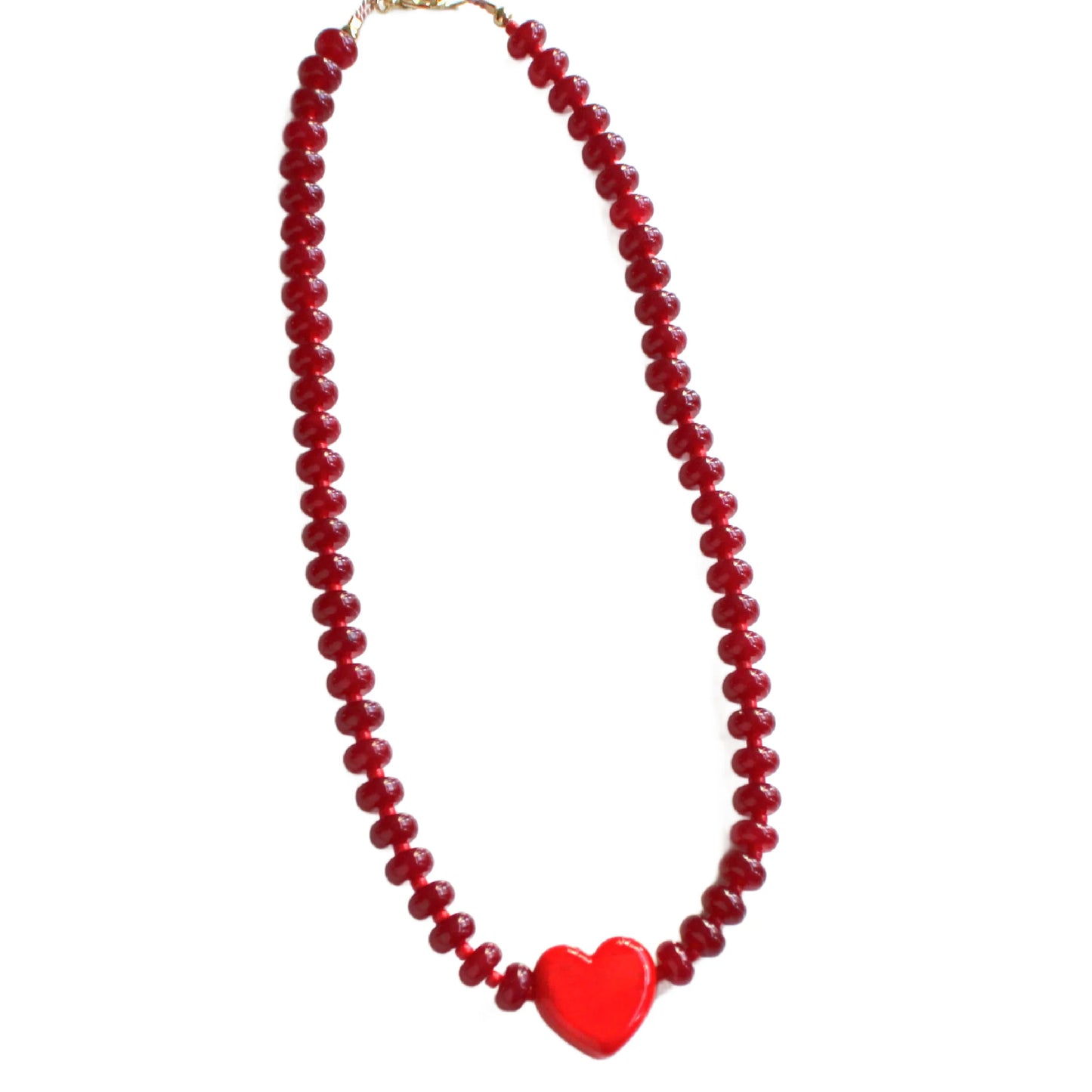 Remi Beaded Candy Necklace RED