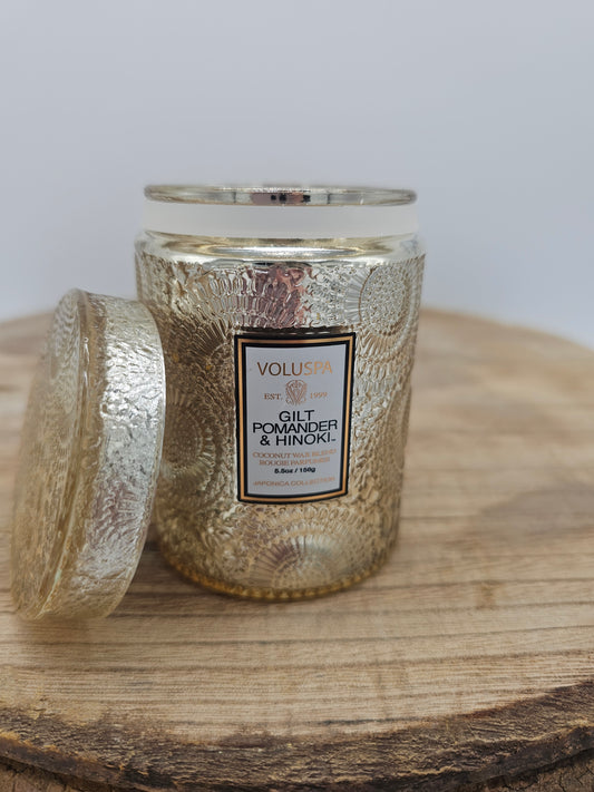 Candle | Voluspa Gilt Pomander &Hinoki 5.5oz