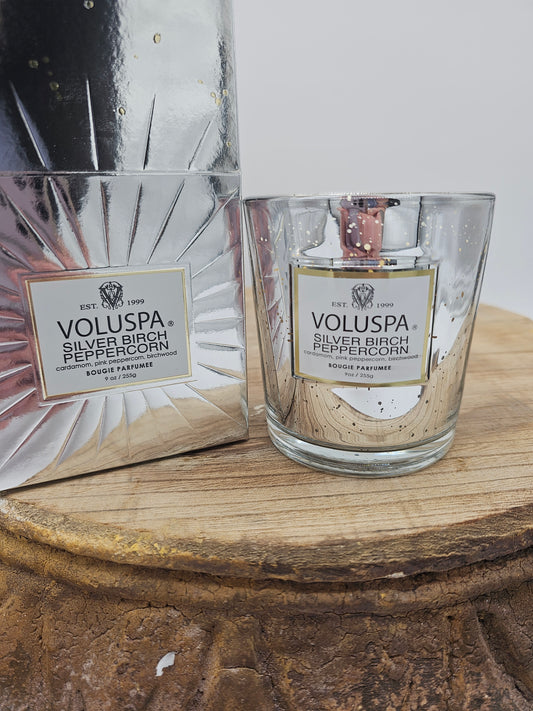 Candle | Voluspa Silver Birch Peppercorn 9oz