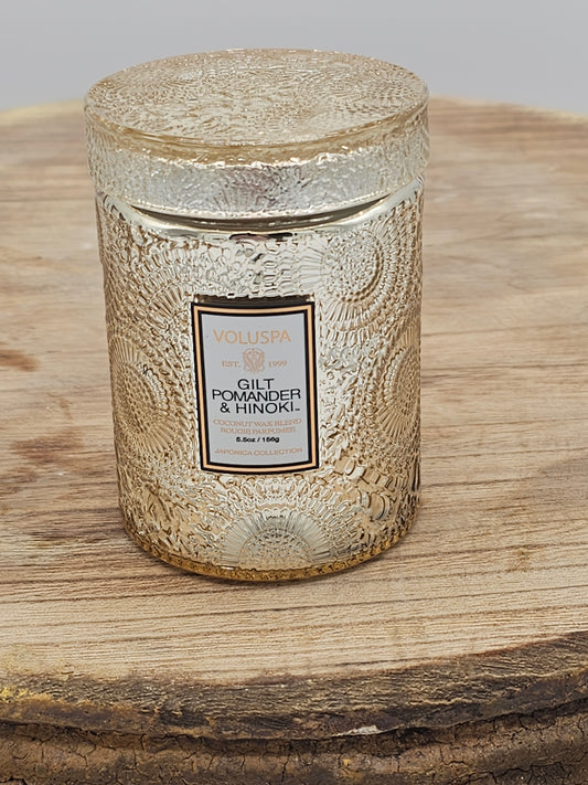 Candle | Voluspa Gilt Pomander &Hinoki 5.5oz