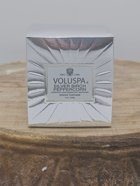 Candle | Voluspa Silver Birch Peppercorn 9oz