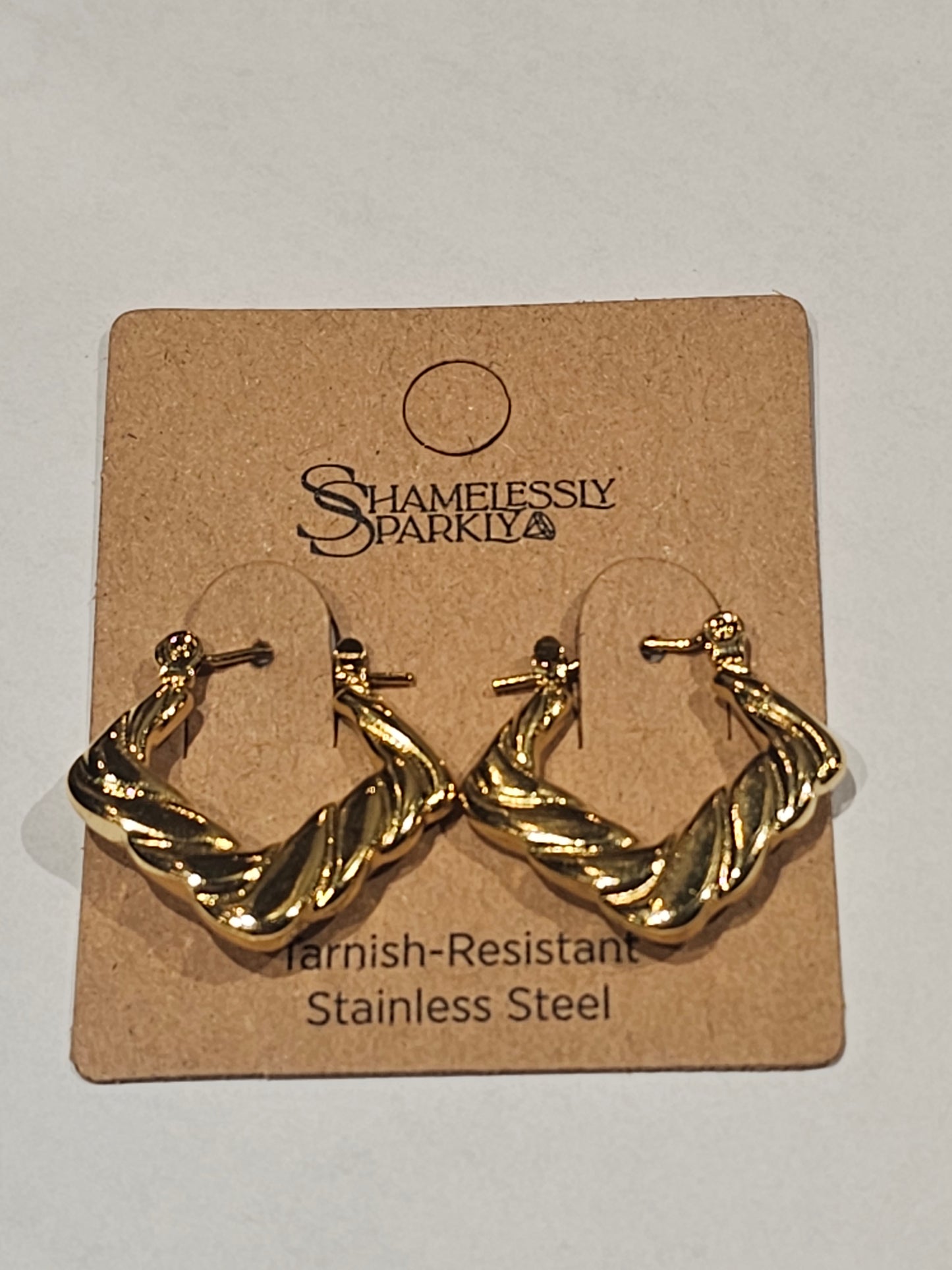 Jewelry | Earrings Diamond Stainless Steel Hoops
