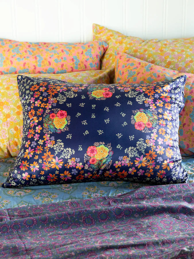 Pillowcase - Satin Tropical Navy
