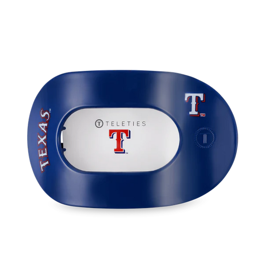 Teleties Hair Clip - Flat Round Large Texas Rangers