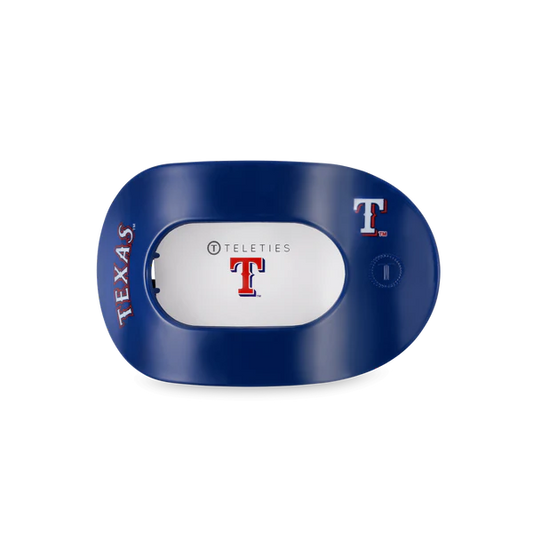Teleties Hair Clip - Flat Round Medium Texas Rangers