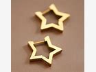 Earrings - Star Gold Plated Waterproof Stainless Steel Hoops