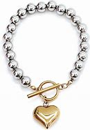 Bracelet | Bobbi Mixed Metal Beaded Heart Charm Bracelet