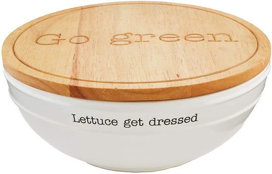 Tabletop | Mudpie - Circa Salad Bowl With Lid