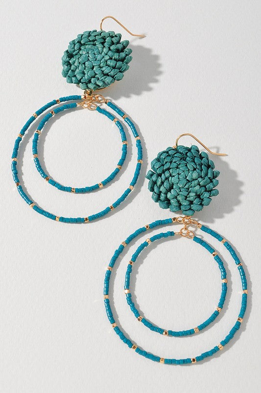 Earrings | Double Hoop Floral Earrings