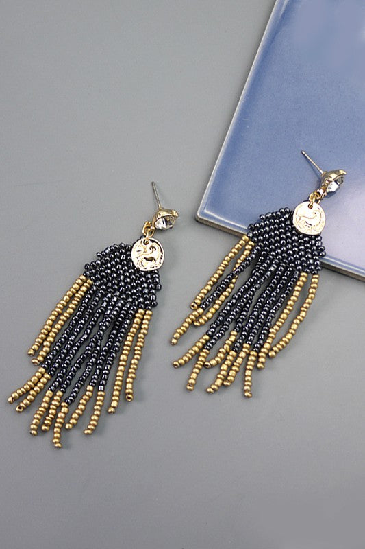 Jewelry | Earrings Seed Bead Fringe Dangle