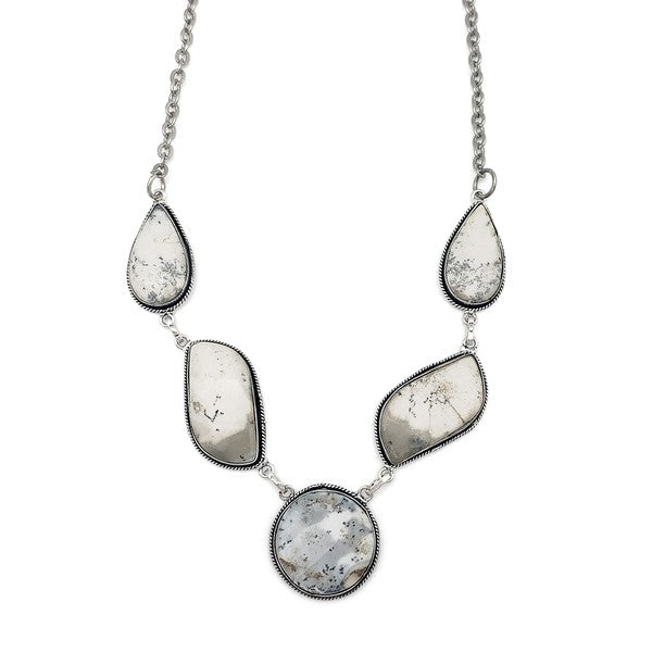 Necklaces | Kashi Stone Bib Necklace - Dendritic Opal