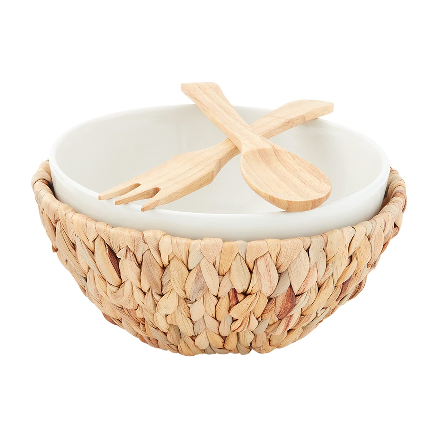 Tabletop | Mudpie - Water Hyacinth Serving Bowl Set