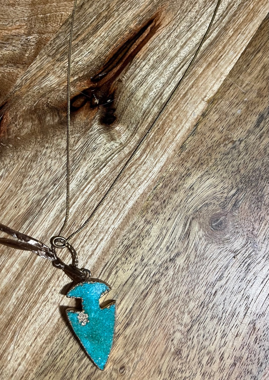 Turquoise Arrow Head Necklace