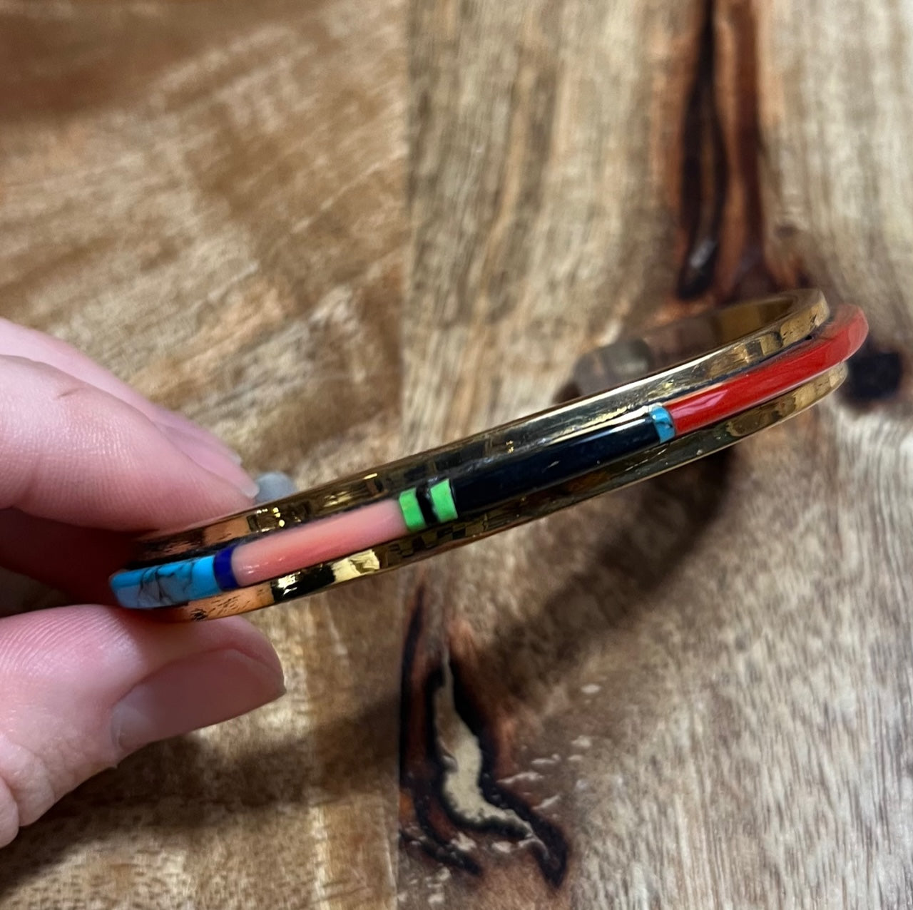 Turquoise | Authentic Turquoise Multicolored Stone Cuff